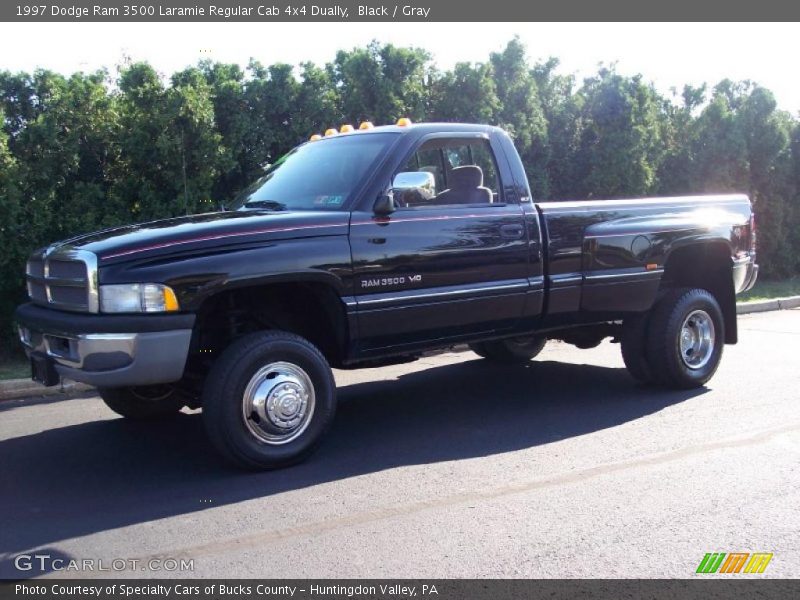 Black / Gray 1997 Dodge Ram 3500 Laramie Regular Cab 4x4 Dually