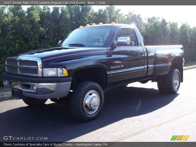 Black / Gray 1997 Dodge Ram 3500 Laramie Regular Cab 4x4 Dually