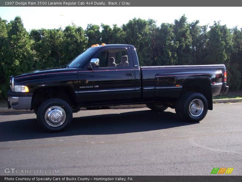 Black / Gray 1997 Dodge Ram 3500 Laramie Regular Cab 4x4 Dually