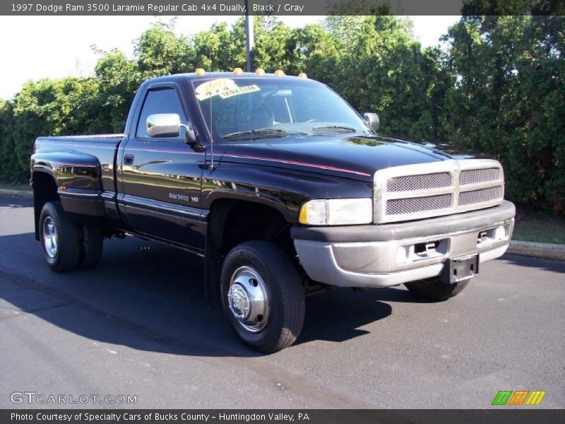 Black / Gray 1997 Dodge Ram 3500 Laramie Regular Cab 4x4 Dually