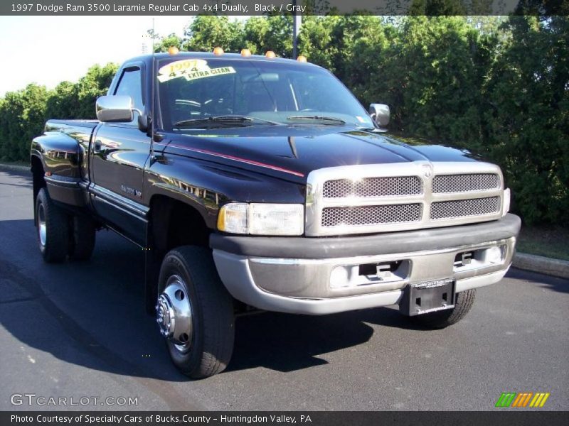 Black / Gray 1997 Dodge Ram 3500 Laramie Regular Cab 4x4 Dually