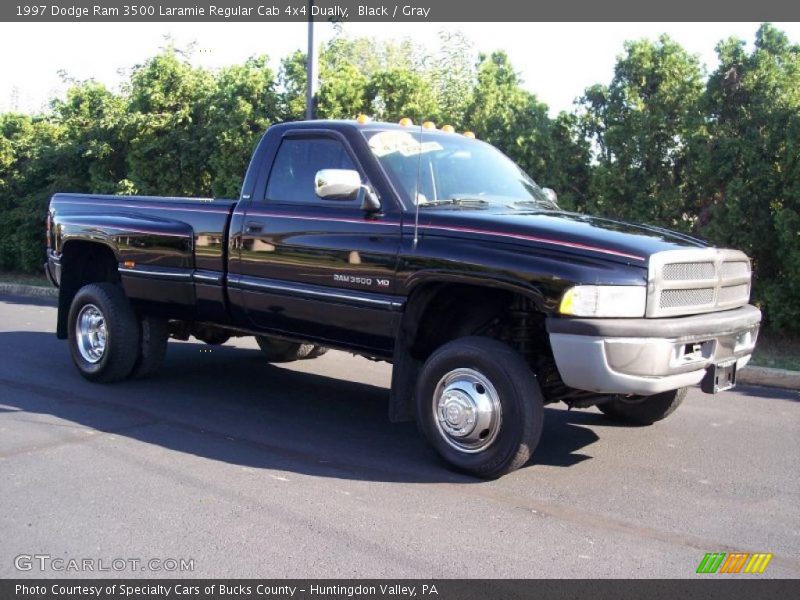 Black / Gray 1997 Dodge Ram 3500 Laramie Regular Cab 4x4 Dually