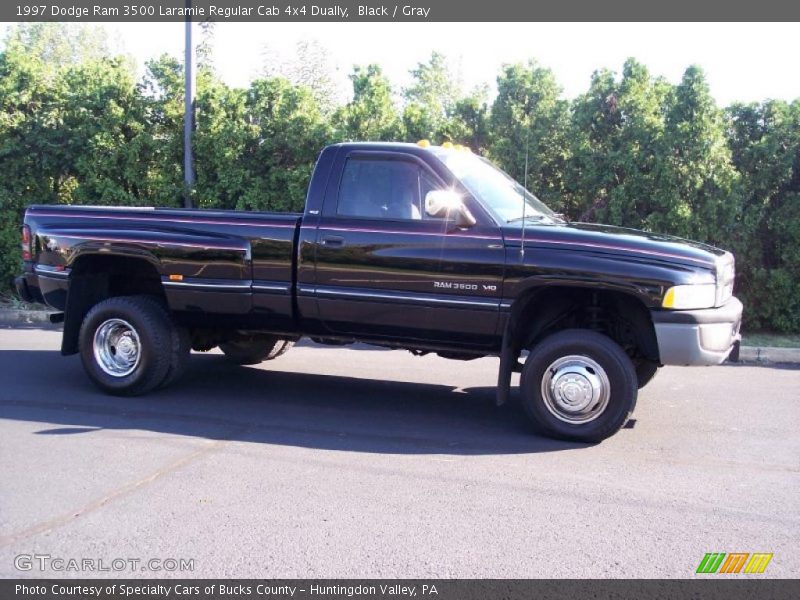 Black / Gray 1997 Dodge Ram 3500 Laramie Regular Cab 4x4 Dually