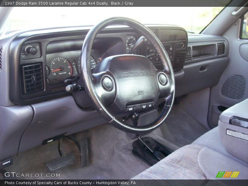 Black / Gray 1997 Dodge Ram 3500 Laramie Regular Cab 4x4 Dually
