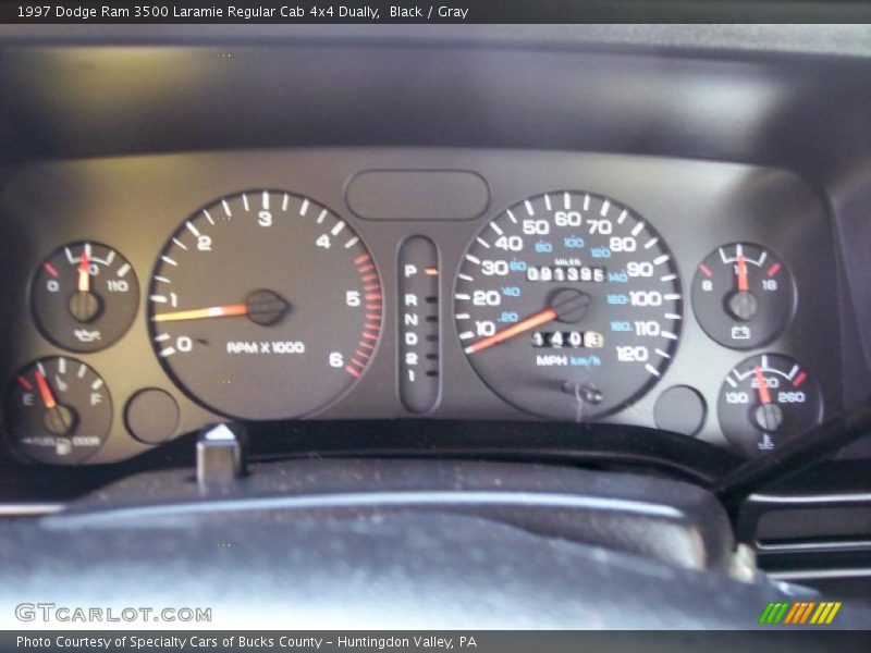 Black / Gray 1997 Dodge Ram 3500 Laramie Regular Cab 4x4 Dually