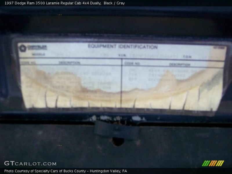 Black / Gray 1997 Dodge Ram 3500 Laramie Regular Cab 4x4 Dually