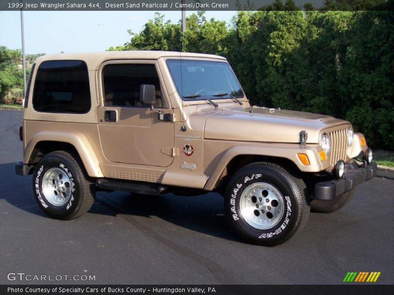 Desert Sand Pearlcoat / Camel/Dark Green 1999 Jeep Wrangler Sahara 4x4