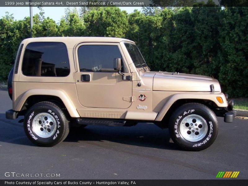 Desert Sand Pearlcoat / Camel/Dark Green 1999 Jeep Wrangler Sahara 4x4