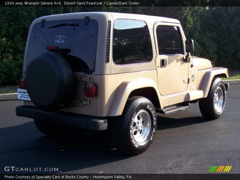 Desert Sand Pearlcoat / Camel/Dark Green 1999 Jeep Wrangler Sahara 4x4