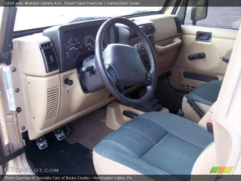 Desert Sand Pearlcoat / Camel/Dark Green 1999 Jeep Wrangler Sahara 4x4