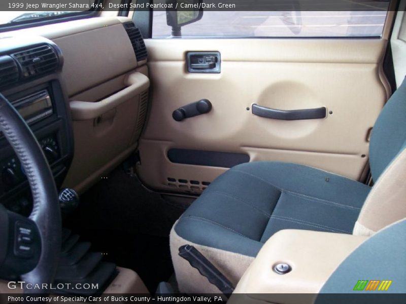 Desert Sand Pearlcoat / Camel/Dark Green 1999 Jeep Wrangler Sahara 4x4