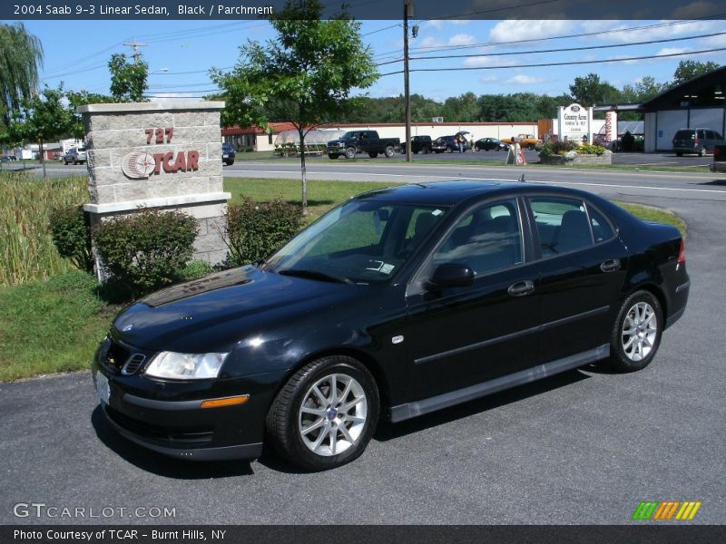Black / Parchment 2004 Saab 9-3 Linear Sedan
