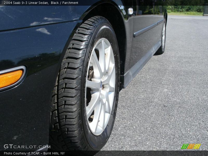 Black / Parchment 2004 Saab 9-3 Linear Sedan