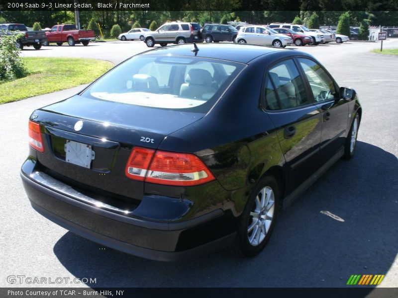 Black / Parchment 2004 Saab 9-3 Linear Sedan