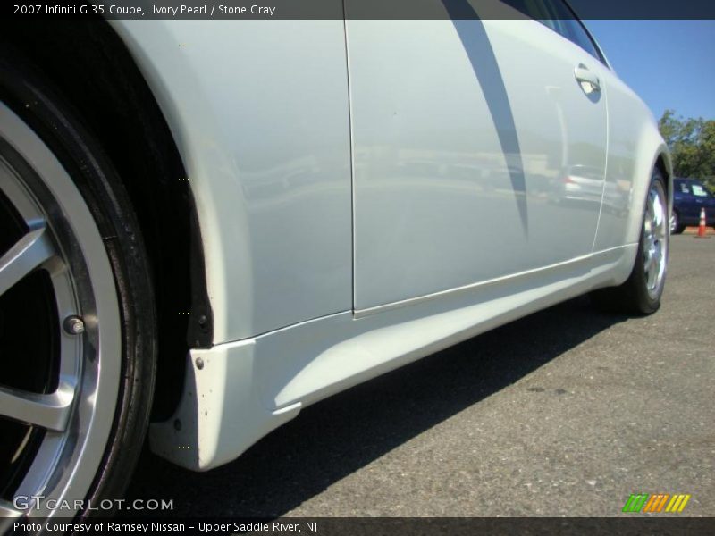 Ivory Pearl / Stone Gray 2007 Infiniti G 35 Coupe