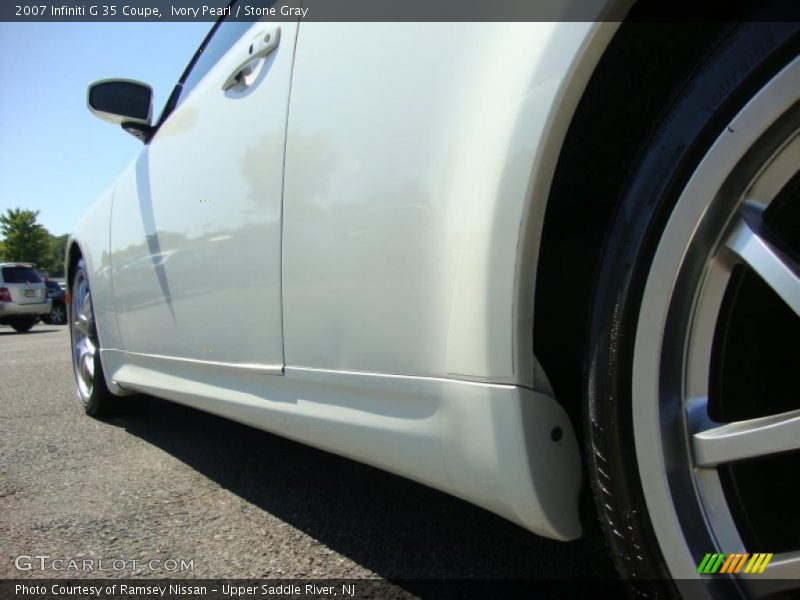 Ivory Pearl / Stone Gray 2007 Infiniti G 35 Coupe