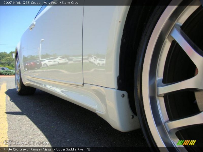Ivory Pearl / Stone Gray 2007 Infiniti G 35 Coupe