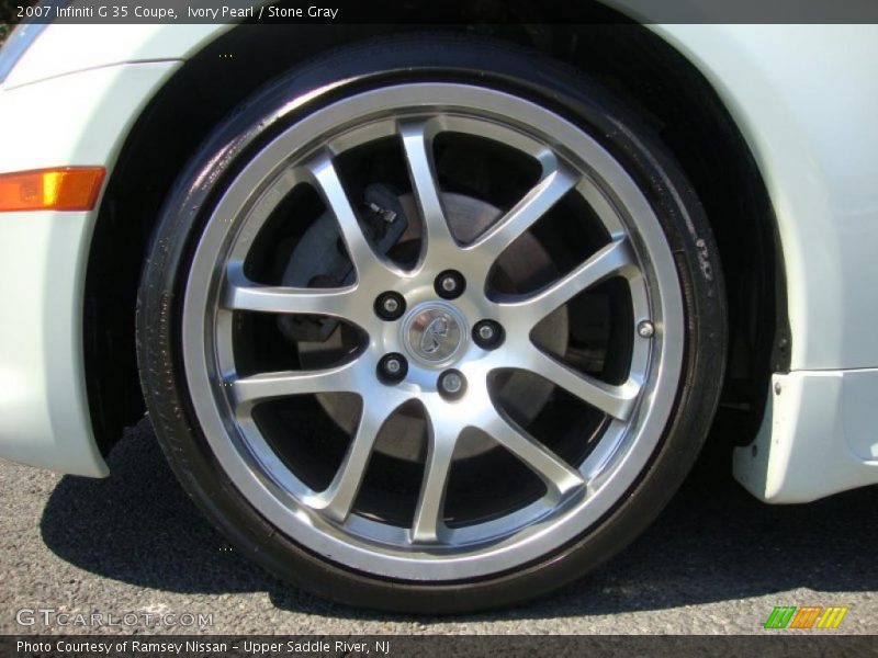 Ivory Pearl / Stone Gray 2007 Infiniti G 35 Coupe