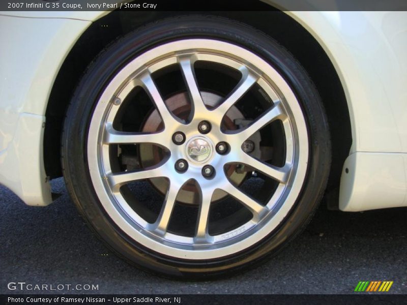 Ivory Pearl / Stone Gray 2007 Infiniti G 35 Coupe