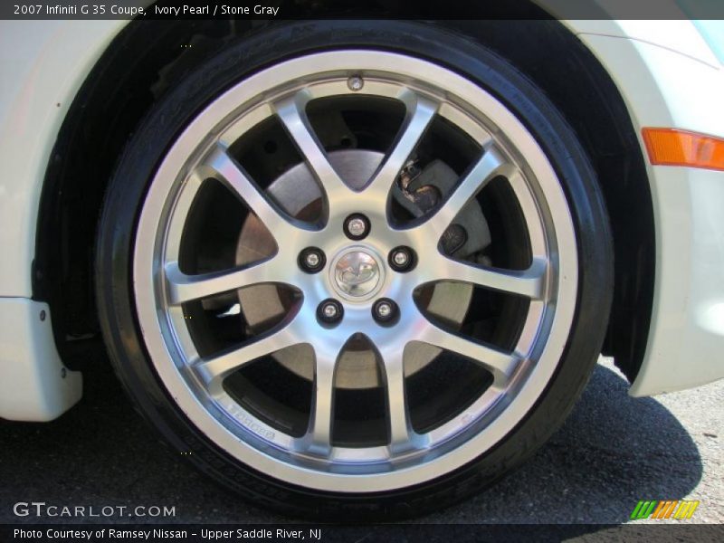 Ivory Pearl / Stone Gray 2007 Infiniti G 35 Coupe
