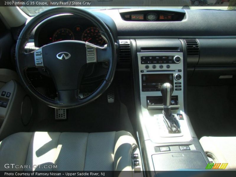 Ivory Pearl / Stone Gray 2007 Infiniti G 35 Coupe