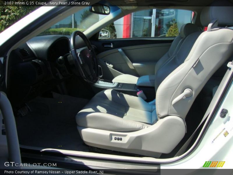 Ivory Pearl / Stone Gray 2007 Infiniti G 35 Coupe