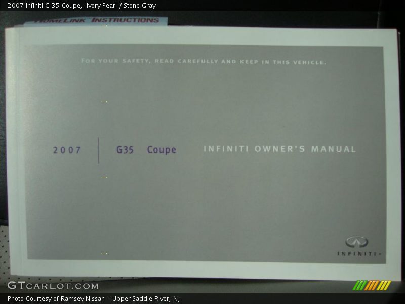 Ivory Pearl / Stone Gray 2007 Infiniti G 35 Coupe