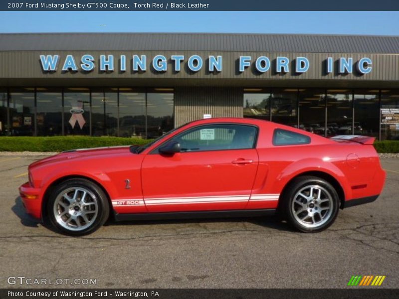 Torch Red / Black Leather 2007 Ford Mustang Shelby GT500 Coupe