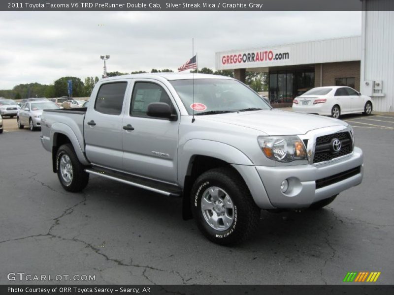 Silver Streak Mica / Graphite Gray 2011 Toyota Tacoma V6 TRD PreRunner Double Cab