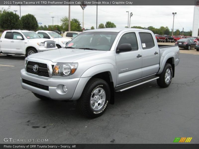 Silver Streak Mica / Graphite Gray 2011 Toyota Tacoma V6 TRD PreRunner Double Cab