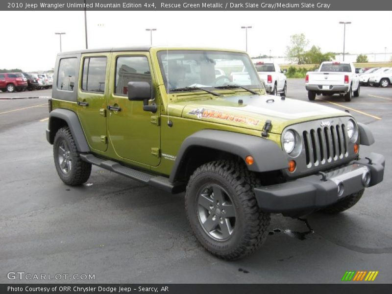 Rescue Green Metallic / Dark Slate Gray/Medium Slate Gray 2010 Jeep Wrangler Unlimited Mountain Edition 4x4