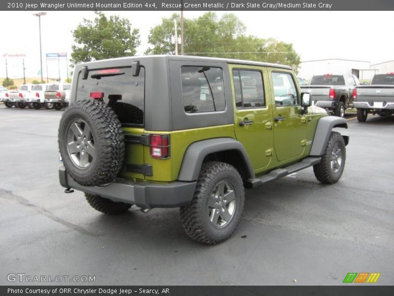 Rescue Green Metallic / Dark Slate Gray/Medium Slate Gray 2010 Jeep Wrangler Unlimited Mountain Edition 4x4
