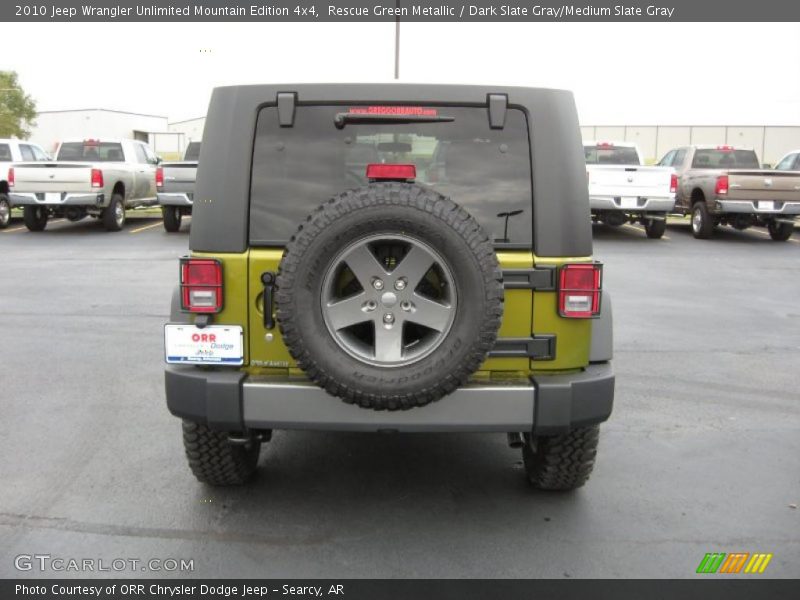 Rescue Green Metallic / Dark Slate Gray/Medium Slate Gray 2010 Jeep Wrangler Unlimited Mountain Edition 4x4