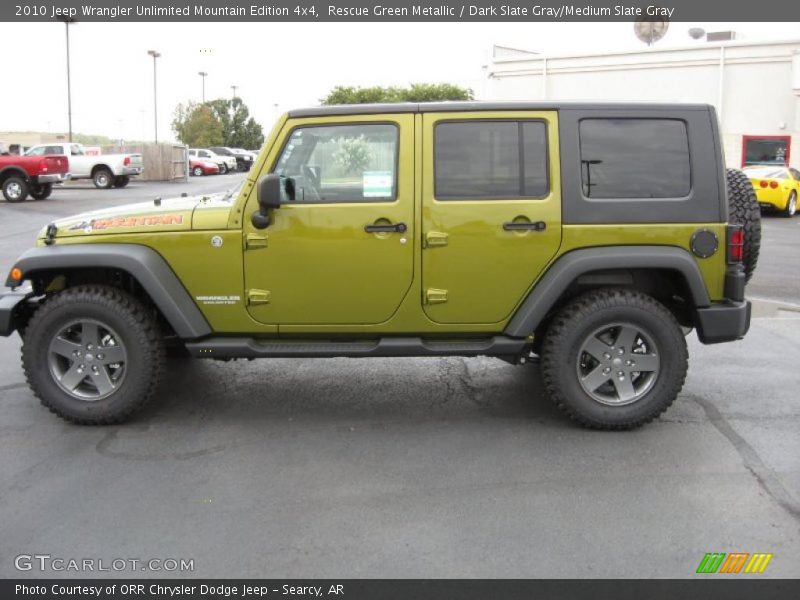 Rescue Green Metallic / Dark Slate Gray/Medium Slate Gray 2010 Jeep Wrangler Unlimited Mountain Edition 4x4