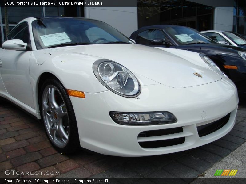 Carrara White / Sea Blue 2008 Porsche 911 Targa 4S