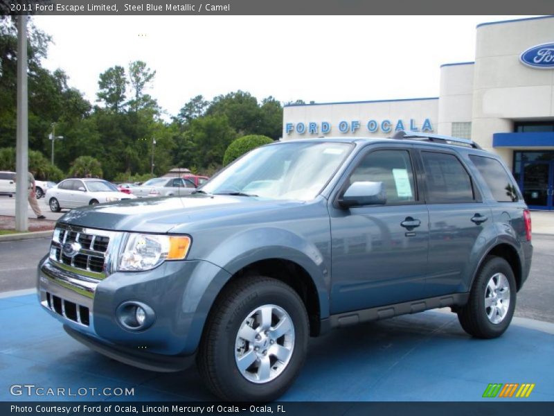 Steel Blue Metallic / Camel 2011 Ford Escape Limited