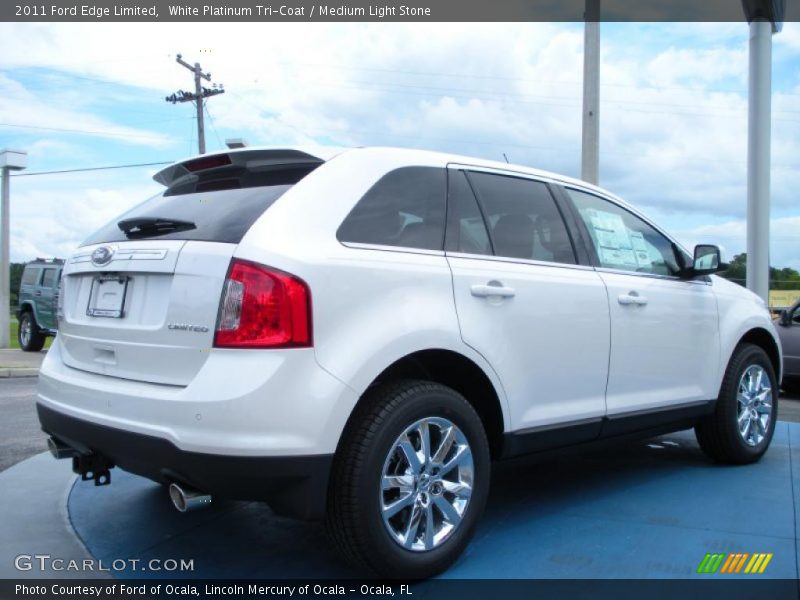 White Platinum Tri-Coat / Medium Light Stone 2011 Ford Edge Limited