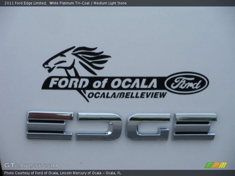 White Platinum Tri-Coat / Medium Light Stone 2011 Ford Edge Limited