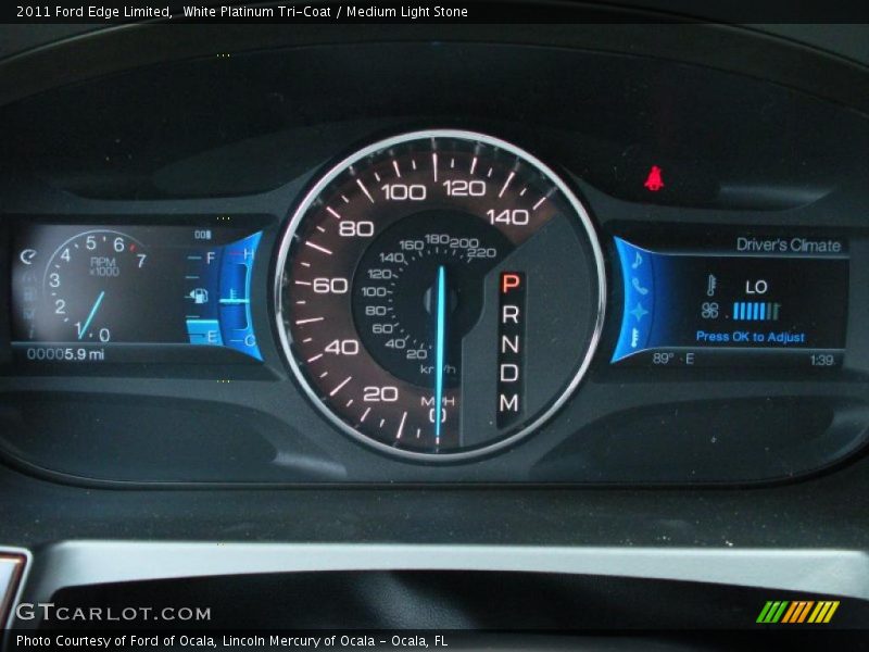 White Platinum Tri-Coat / Medium Light Stone 2011 Ford Edge Limited