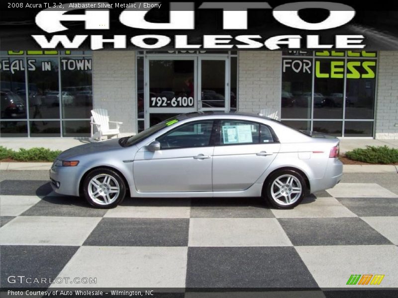 Alabaster Silver Metallic / Ebony 2008 Acura TL 3.2