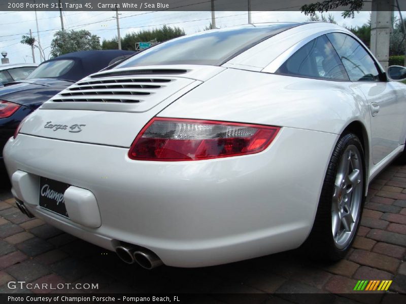 Carrara White / Sea Blue 2008 Porsche 911 Targa 4S