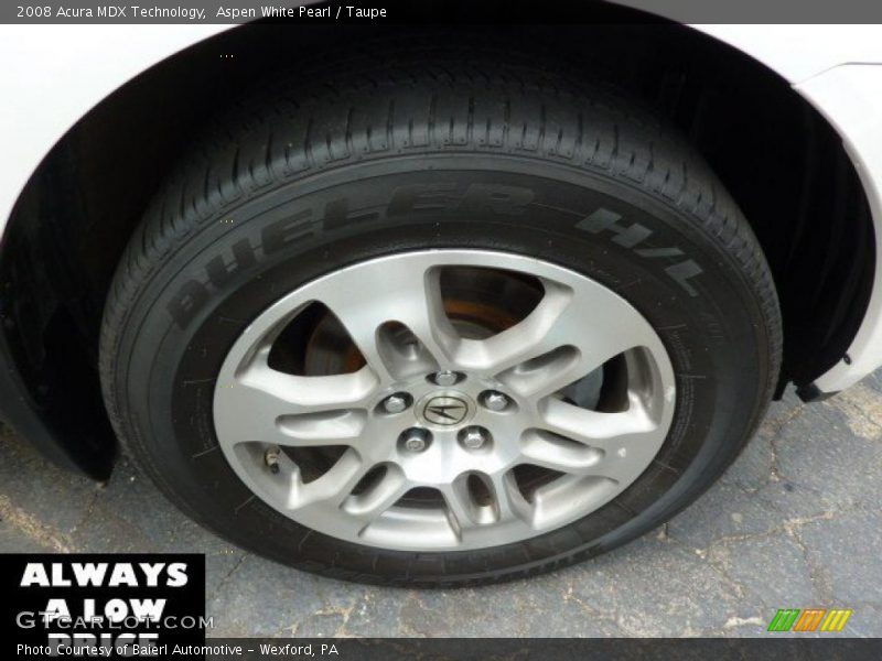 Aspen White Pearl / Taupe 2008 Acura MDX Technology