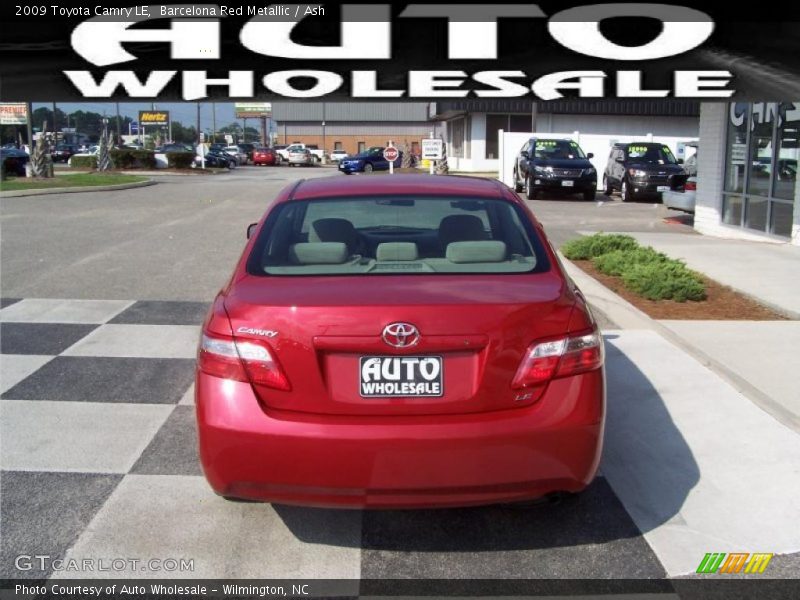 Barcelona Red Metallic / Ash 2009 Toyota Camry LE