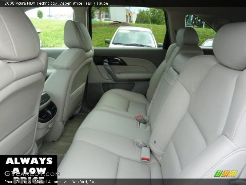 Aspen White Pearl / Taupe 2008 Acura MDX Technology