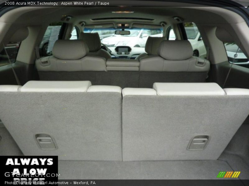 Aspen White Pearl / Taupe 2008 Acura MDX Technology