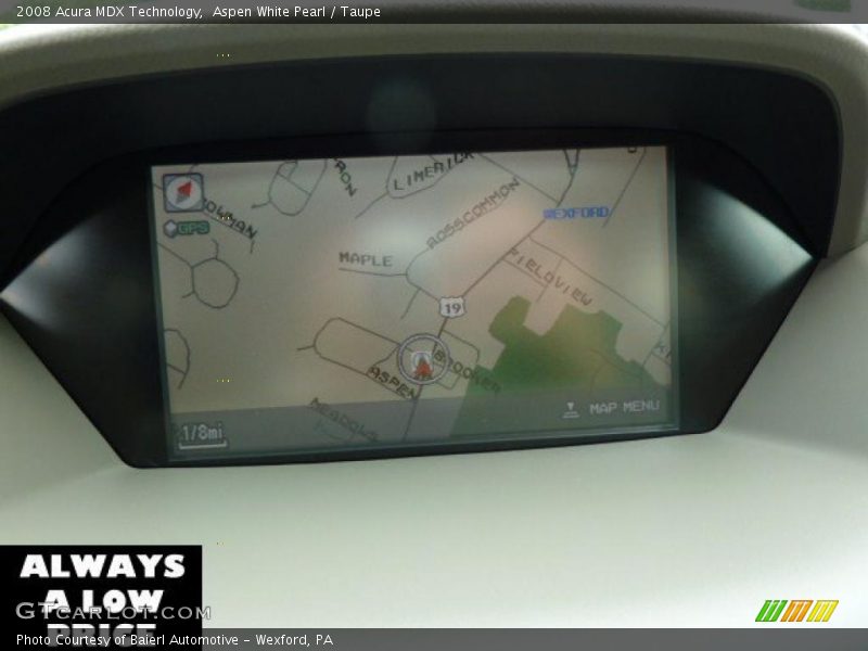 Aspen White Pearl / Taupe 2008 Acura MDX Technology