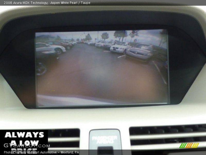 Aspen White Pearl / Taupe 2008 Acura MDX Technology