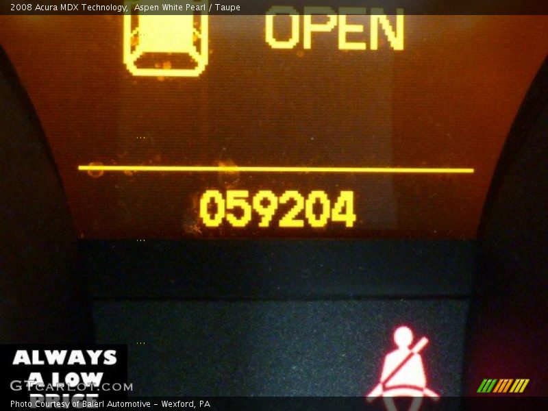 Aspen White Pearl / Taupe 2008 Acura MDX Technology