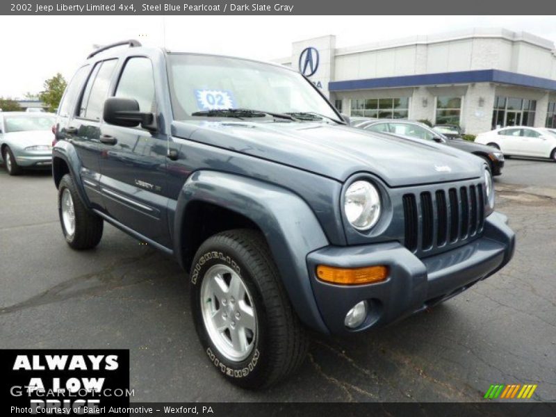 Steel Blue Pearlcoat / Dark Slate Gray 2002 Jeep Liberty Limited 4x4