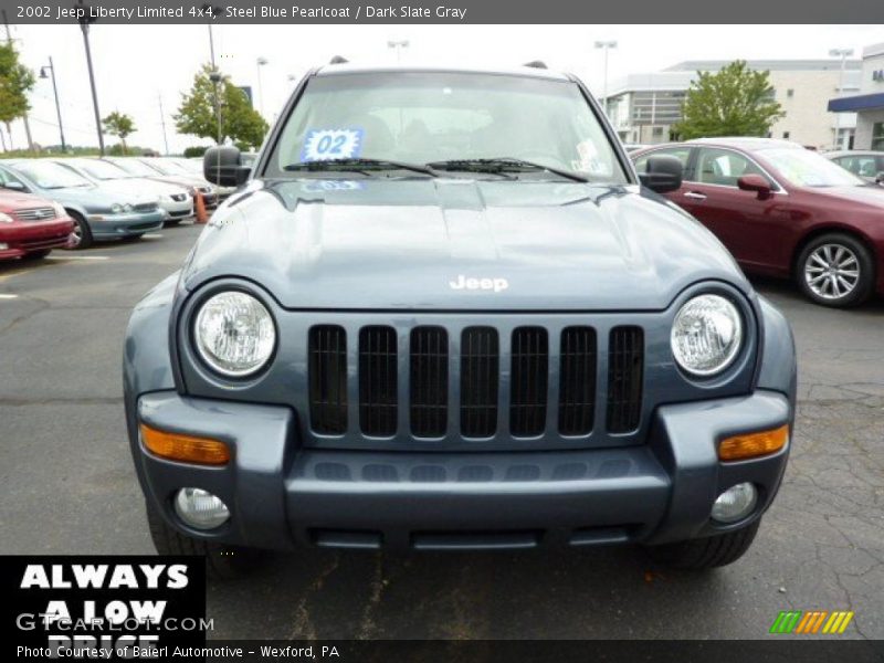 Steel Blue Pearlcoat / Dark Slate Gray 2002 Jeep Liberty Limited 4x4